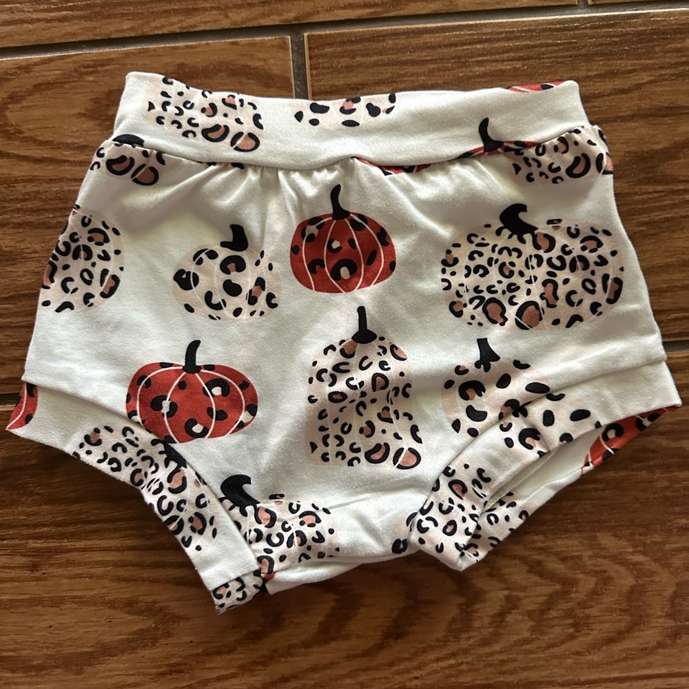 Pumpkin Print Kids Shorts